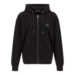 Dolce & Gabbana Men Logo Plaque Hoodie